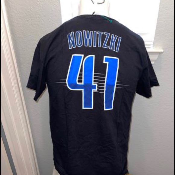 Dallas Mavericks: Dirk Nowitzki Jersey Style T-Shirt: Large: Big German:Vintage - Picture 2 of 5